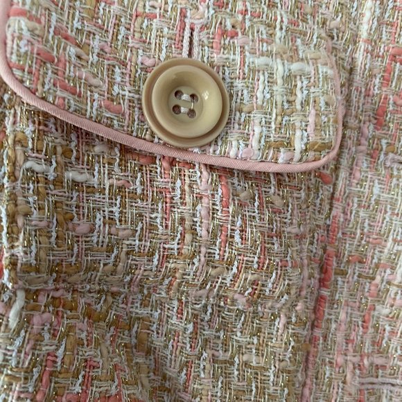 NWOT- Lane Bryant Salmon light peach tweed coat- lined - Picture 5 of 8